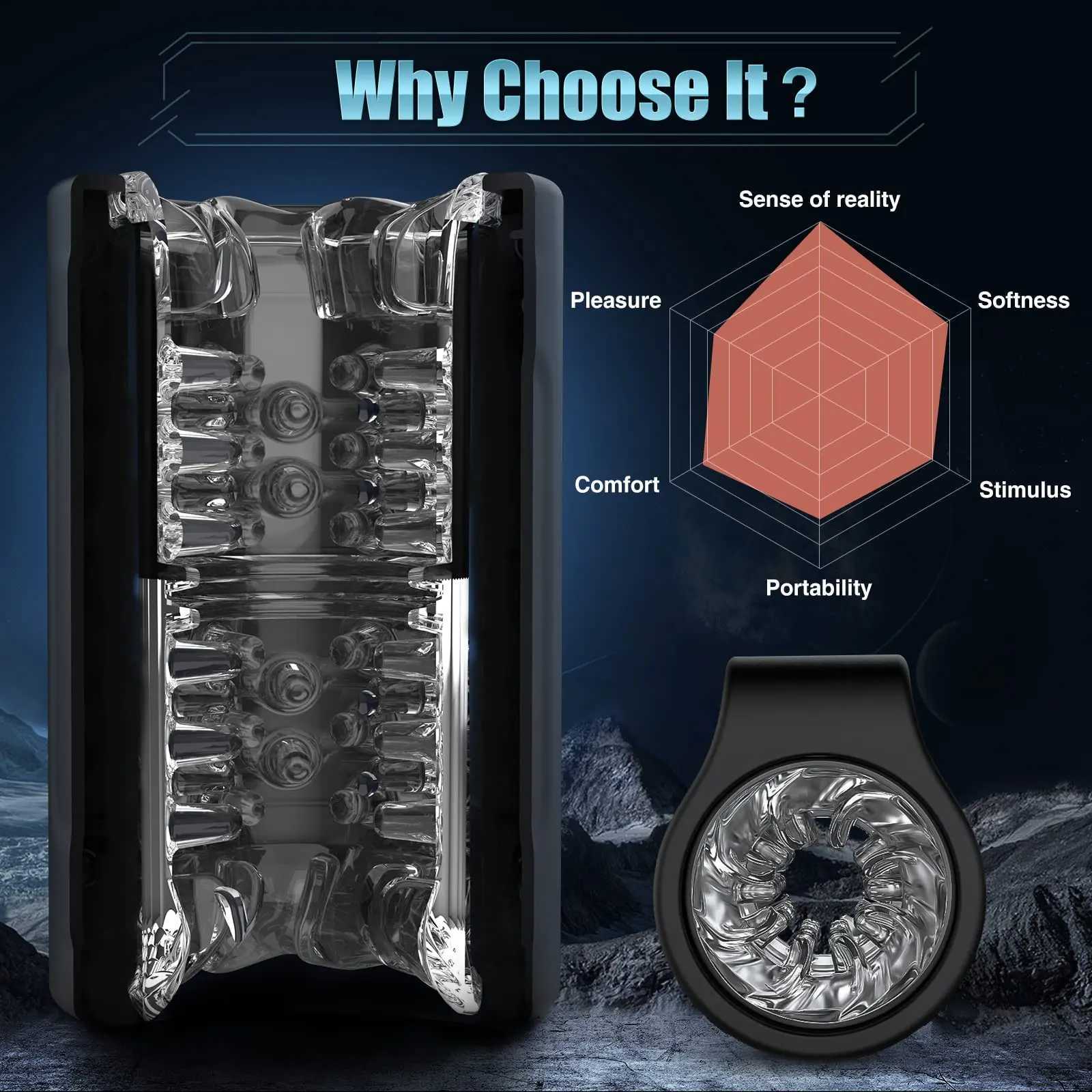 SENSIVO Open-Ended 7 Rotating Automatic Rotation Automatic Male Masturbator Vagina Blowjob Masturbator Cup Adult Sex Toys For MenXJ250319