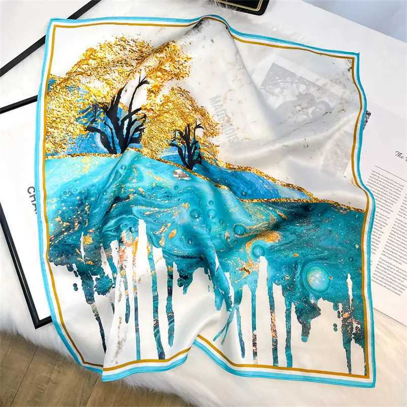 Fashionable 100% genuine silk scarf womens shAWl new neck hair Fem shAWl headscarf Bandana X250319
