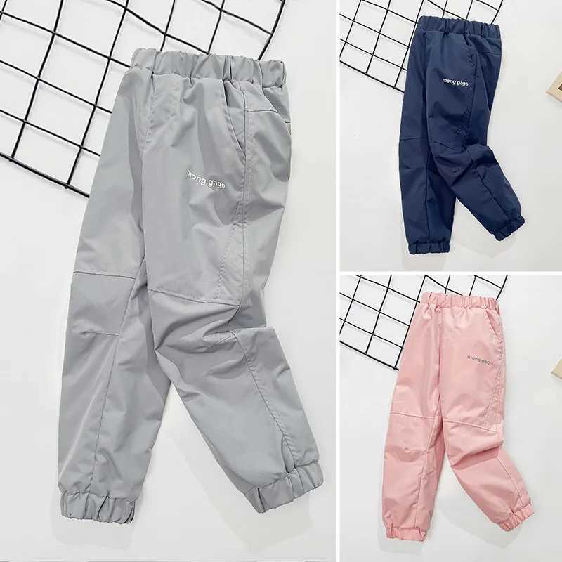 Childrens windproof and waterproof wool spring and autumn pants wool autumn and winter warm ski pantsT250318