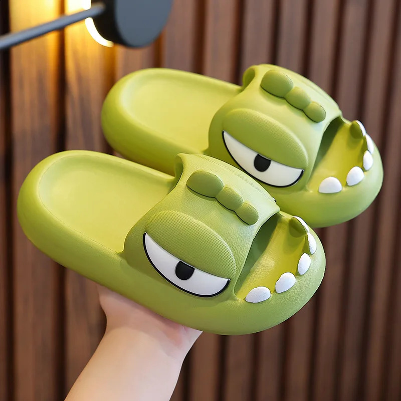 Evshine Summer Childrens Slippers Indoor Cartoon Dinosaur Sandals Neutral Non slip EVA Sandals Home Bathroom Shower Sandals 250318