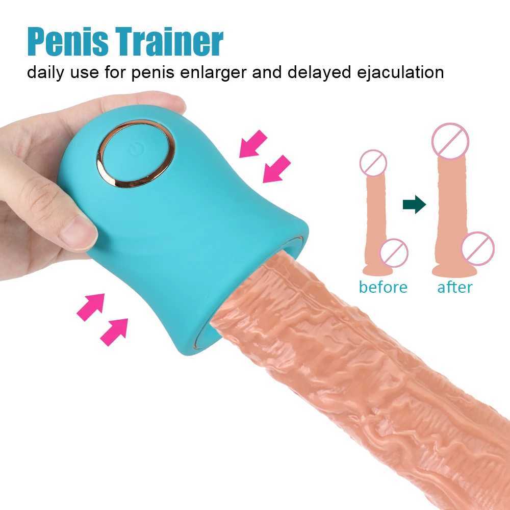 Male Masturbator Penile Pump Vibrator Used for Male Glans Sucking Rooster Exercise Machine Medical Delay Ejaculation Oral Sex ToysXJ250319