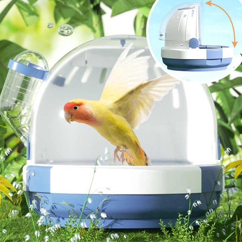 Portable transparent birdcage transport cage window foldable bag breathable travel KXRE 250318