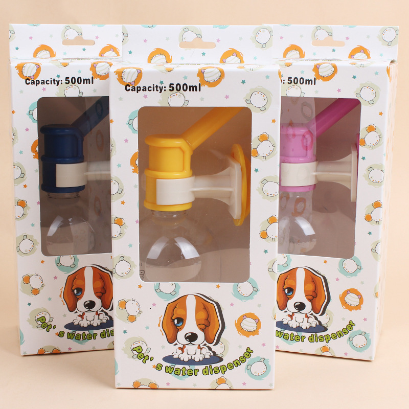 Pet Tableware Puppy 150/250/500ml Automatic Small Type Cat And Dog Dispenser Hanging Water Drinking 3 Color Wholesale