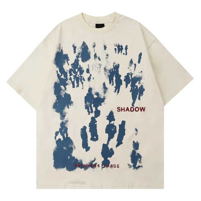 2017 Summer Mens Short sleeved T-shirt Hip Hop Character Shadow Printed T-shirt Street Clothing Harajuku Casual Cotton Loose Top T-shirt SalesT250318