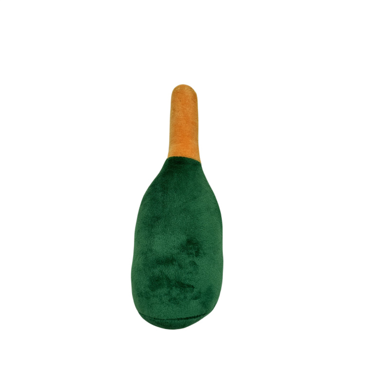 Funny Plush Dog Toys Beer Bottle Shaped Small Large Dogs Squeak Sound Clean Teeth Chew Toy Pets Interactive Playing Supplies