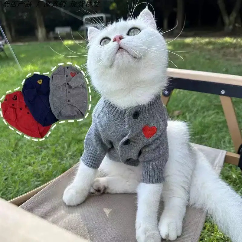 1 piece of pet clothing for spring and summer warmth dog hoodie love sweater suitable small mediumsized dogs cats 250318