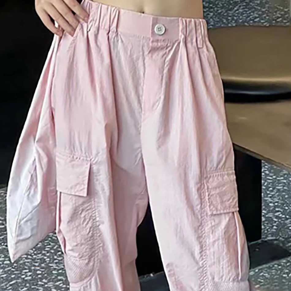 Girls lightweight mosquito proof cargo pants breathable fabric perfect for summer outdoor adventure activities and casual clothingT250318