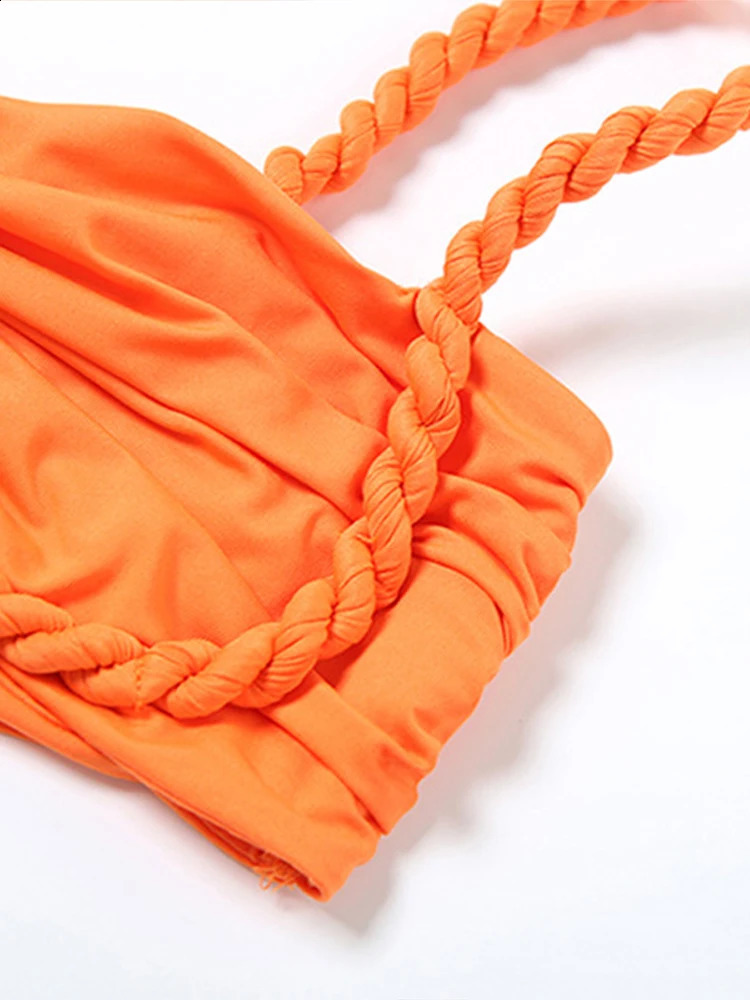 2025 In Matching Sets Women Elegant Sleeveless Pleated Crop Tops Irregular Waist Long Skirt Vacation Beach Lady Suit Summer 250319