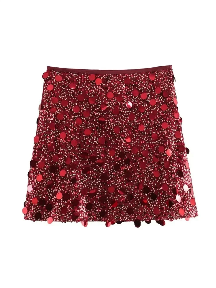 ASDS Mini Skirt For Women Sexy Sequin Short Skirts Vintage Y2k Women Clothing Summer Fashion Female Streetwear Skirt Mujer 250319