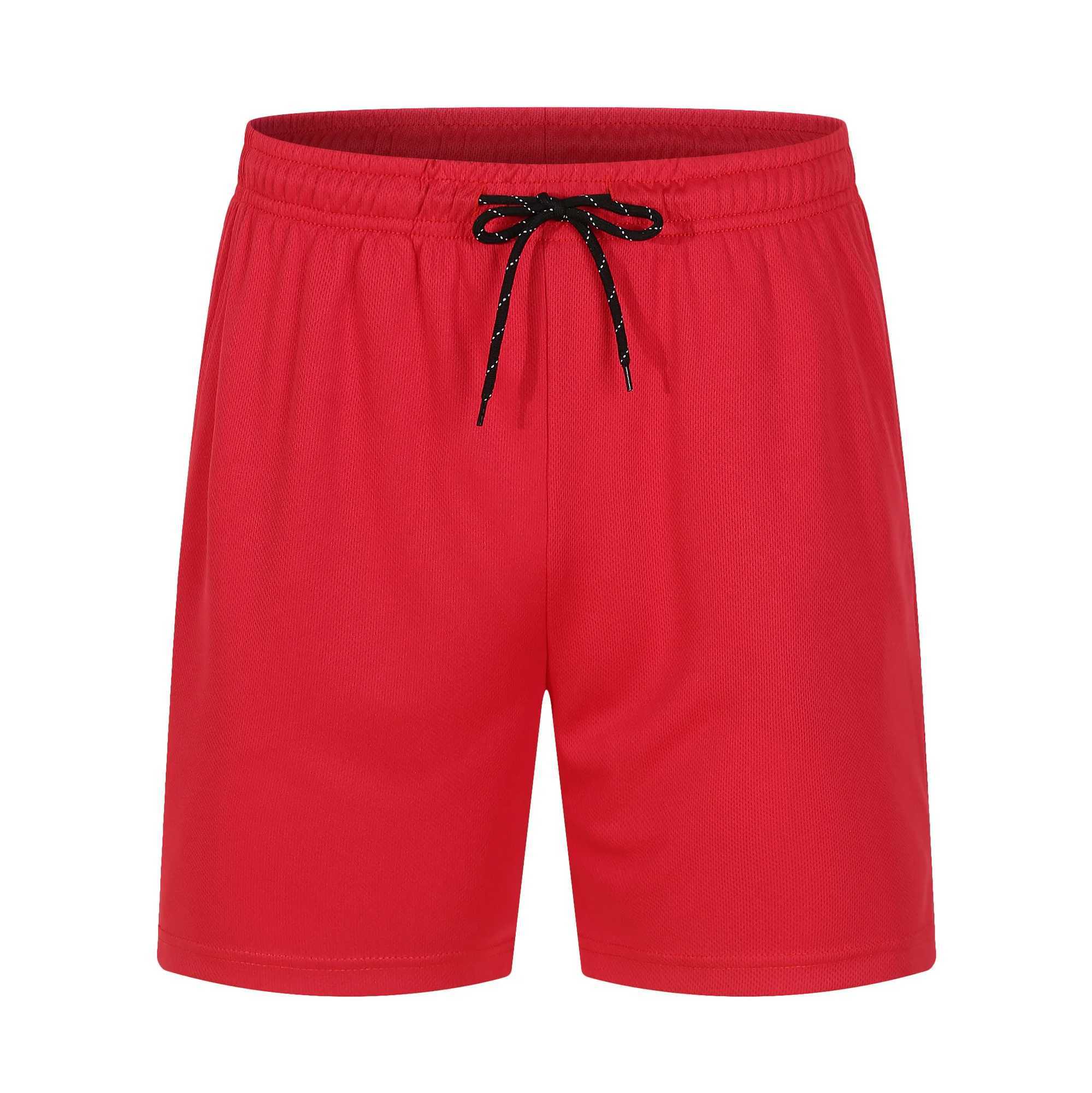 Mens sport pocket solid color drawstring dry beach shorts summer pants pocket loose sports pants W250319