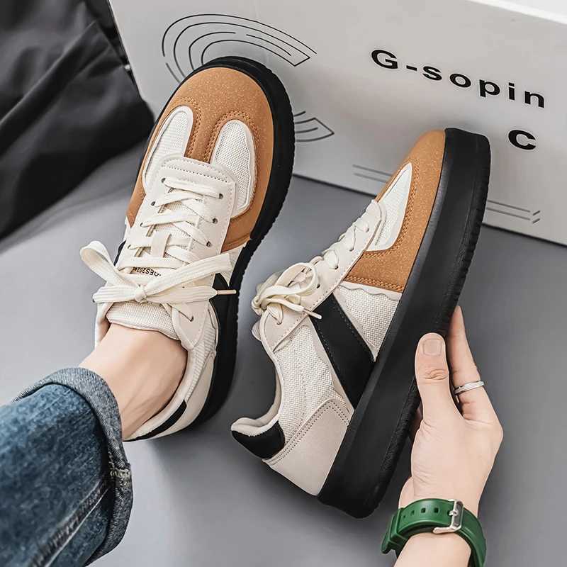 2025 Womens Sneakers ManandWen Breathable Pigskin Mixed- Lace-up Style Round Toe Ladies Shoes Handmade Y250318