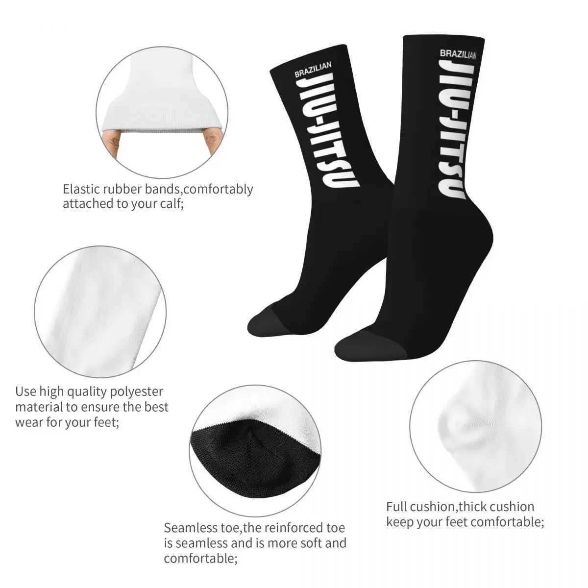 Brazilian Jiu Jitsu Socks Harajuku Super Soft Socks Four Seasons Long Socks Neutral Birthday Gift Accessories X250319