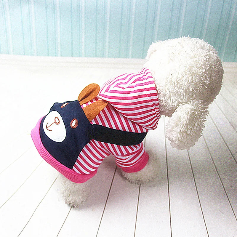 Dog Clothes Cartoon Strap Bear Teddy Pomeranian Golden Retriever Puppy Pet 250318