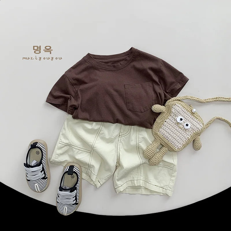 2025 Summer Children Loose Shorts Baby Solid Casual Pants Boys Girls Cotton Casual Shorts Toddler Middle Pants Kids Clothes 250319