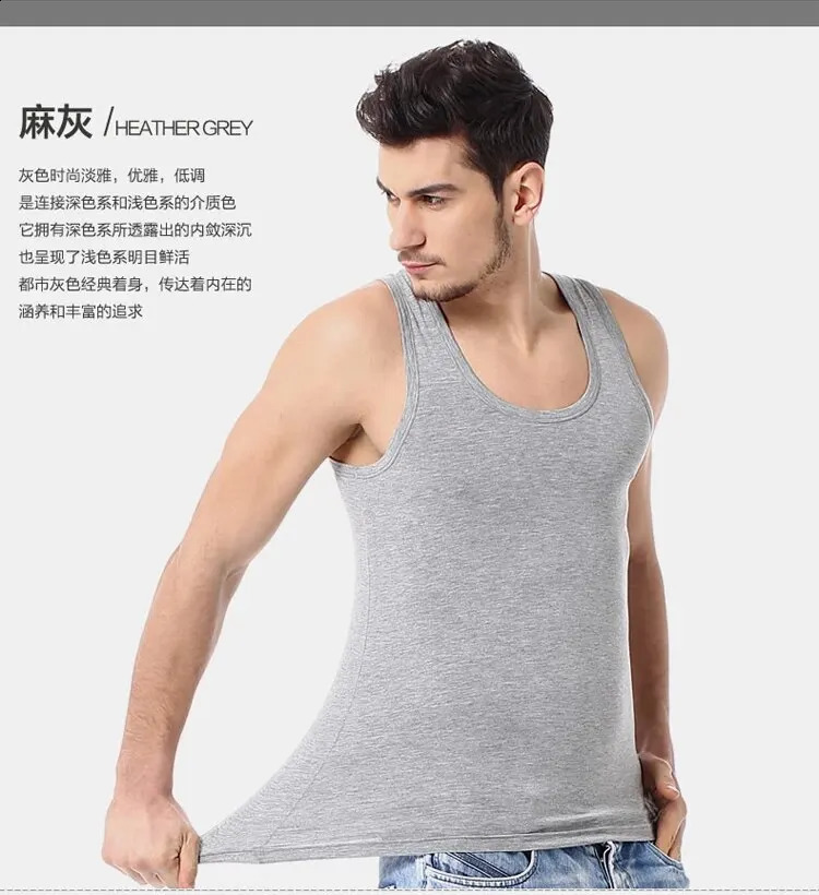 13 Pack Four Seasons Mens Cotton Joker Vest Teenagers Simple Fit Sports Fitness T-shirt Middle-aged Casual Sleeveless T-shirt 250319