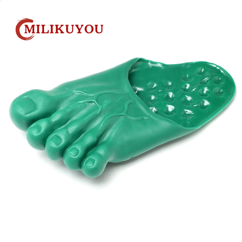 fun sliders mens shoe house mens beach slider boys neutral slider green Bigfoot Halloween fun 250318