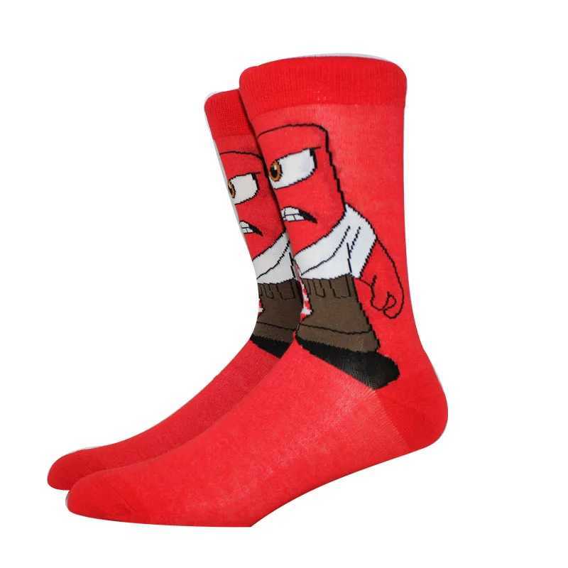 4 Pairs Anime Mens Socks Happy Funny Long Socks Fashion Casual Cosplay Socks Personalized Creative Women Socks Street Socks X250319