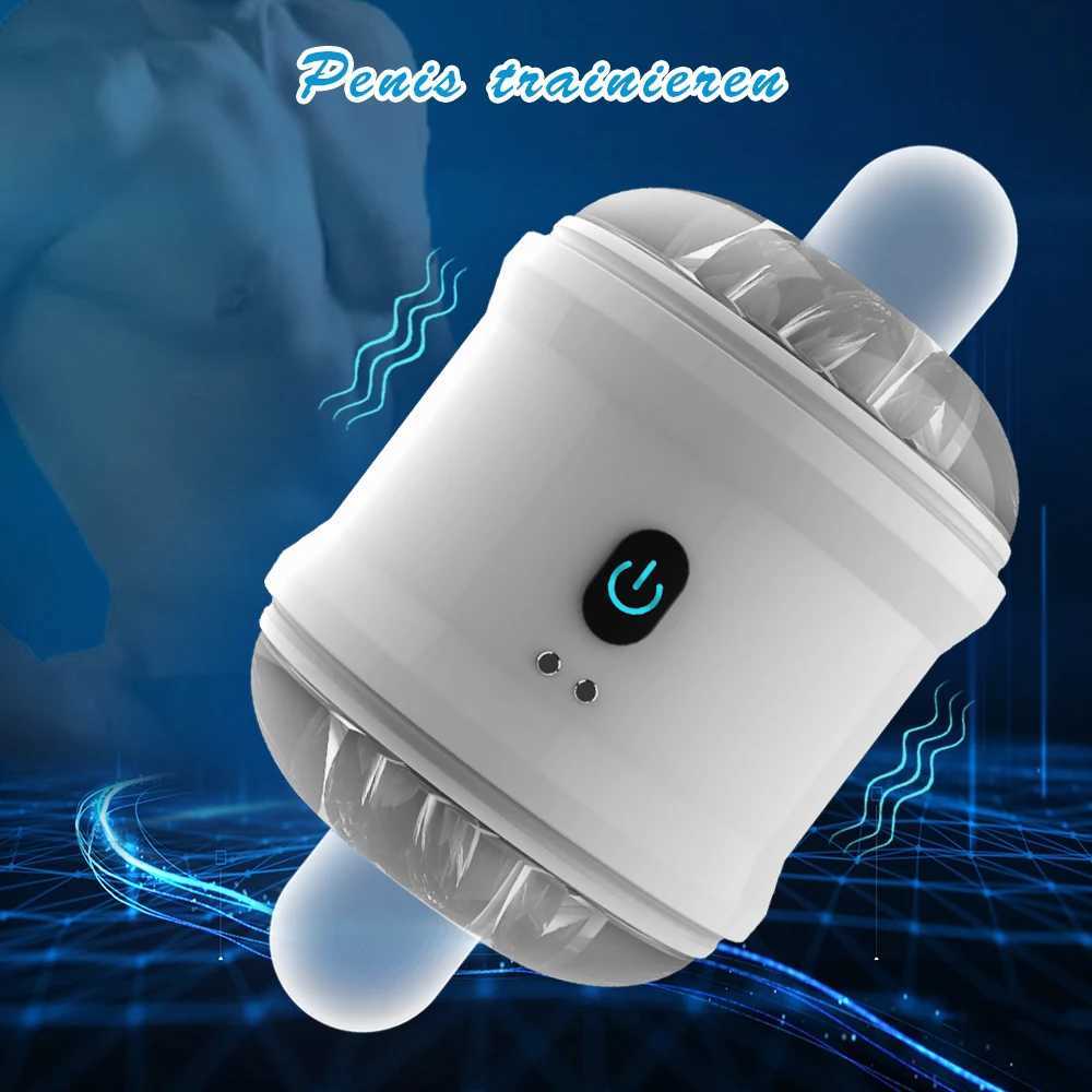 Dual motor automatic male masturbator with 10 vibration modes Glans trainer machine stimulator male machine vibrator adult sex toyXJ250319