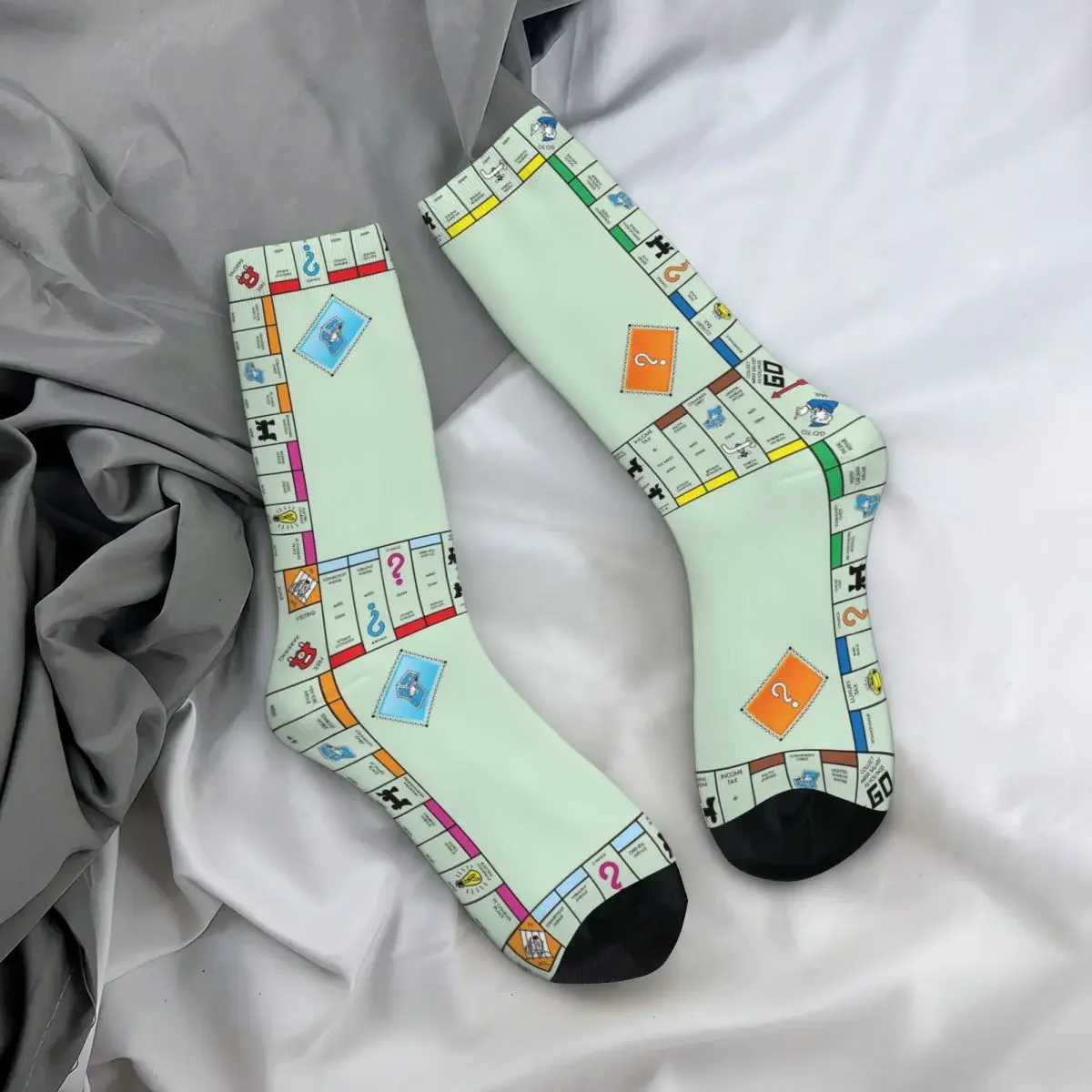 Board Game - Monopoly Socks Harajuku High Quality Long Socks Four Seasons Long Socks Accessories Mens and Womens Christmas Gifts X250319