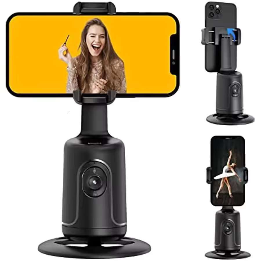 Hot Auto Face Tracking Phone Selfie Stick Smart 360degree Rotation Holder AI Follow-Up Video Vlog Live Gimbal Stabilizer Tripod
