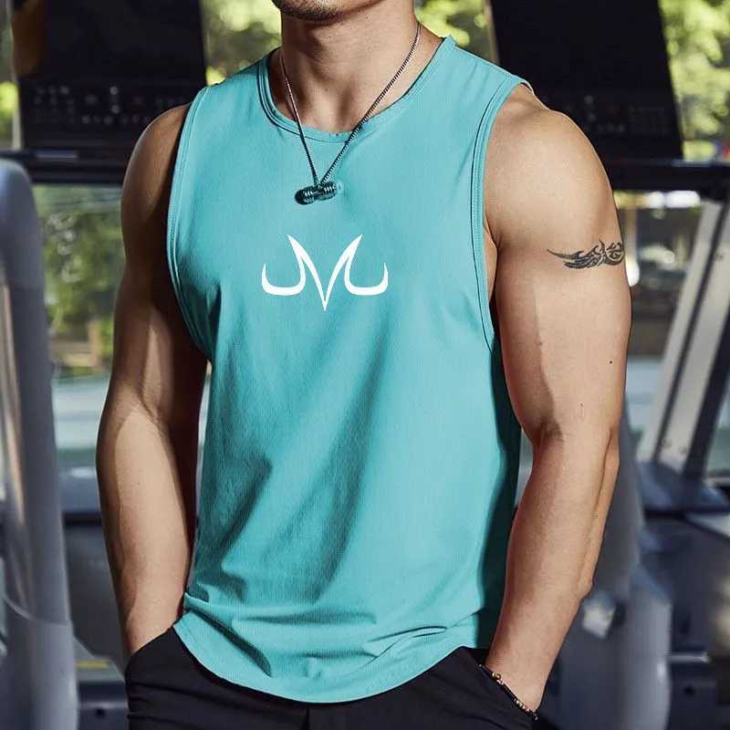 2024 Bodybuilding Tank Mens Fitness Sleeveless Anime M Leisure Sports Slow Running Fast Drying Summer Training ClothingT250318