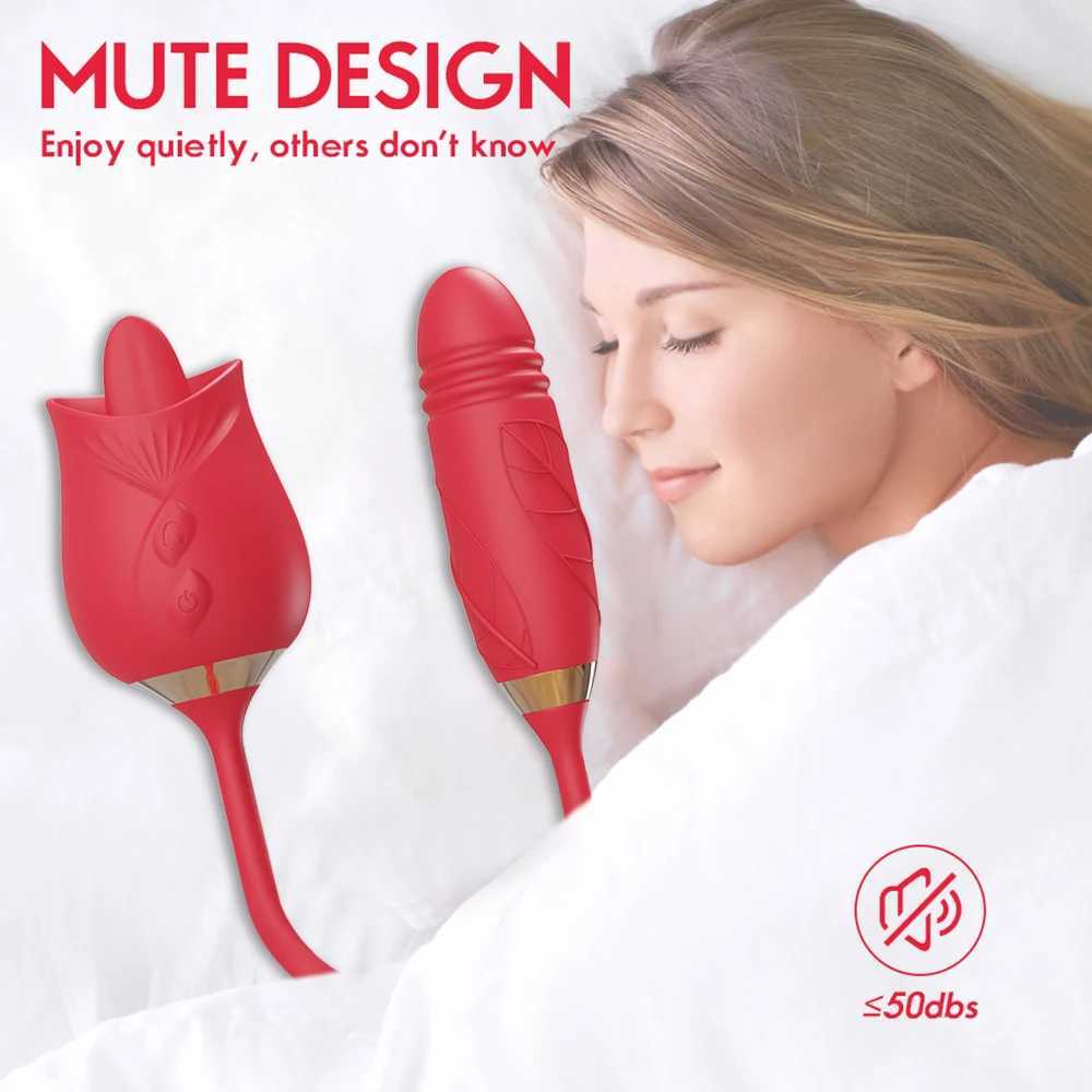 2-in-1 tongue licking vibrator for female labia massager stimulator with stimulating vaginal vibrator sex toy female masturbator W250319