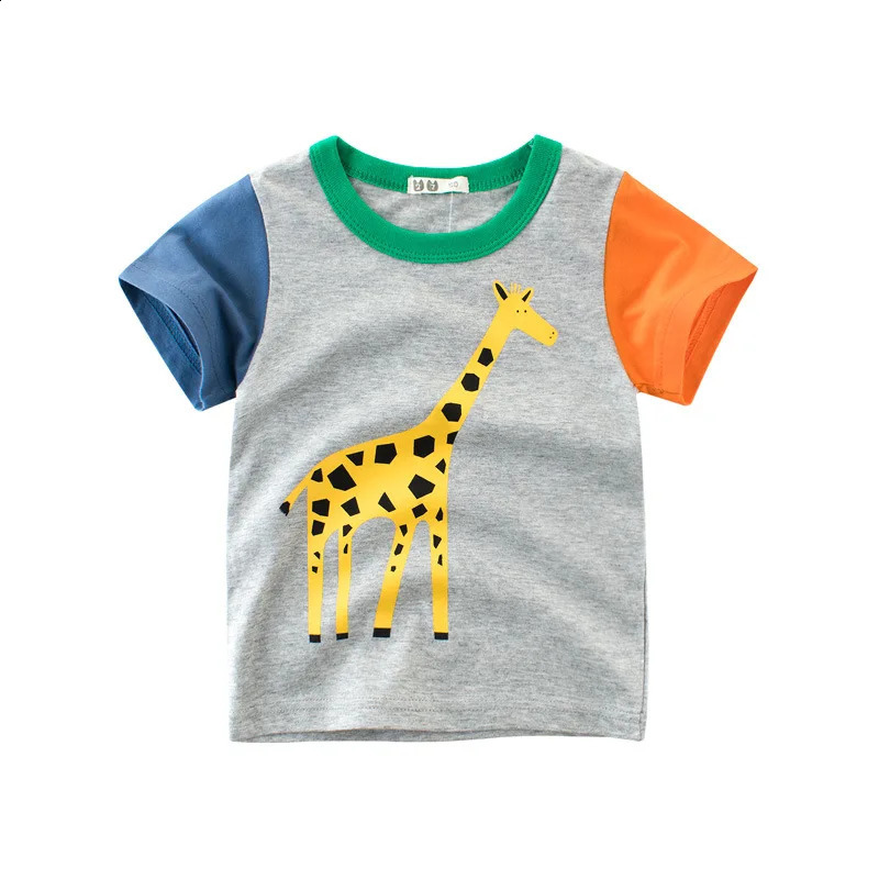 OLEKID 2025 Summer Children Boys Clothing Printed Cartoon Boys T-Shirts 2-8 Years Kids Baby Boy Tops Short Sleeve Toddler Tees 250319