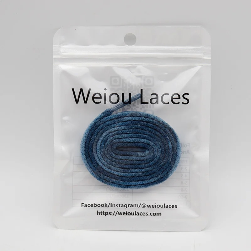 Weiou Lace 20 Pretty Colors Thickness Tie-dye Ropes 8MM Flat Type Artistic Sneaker Boots Cord 60-180CM Shoe Accessory Wholesale 250319