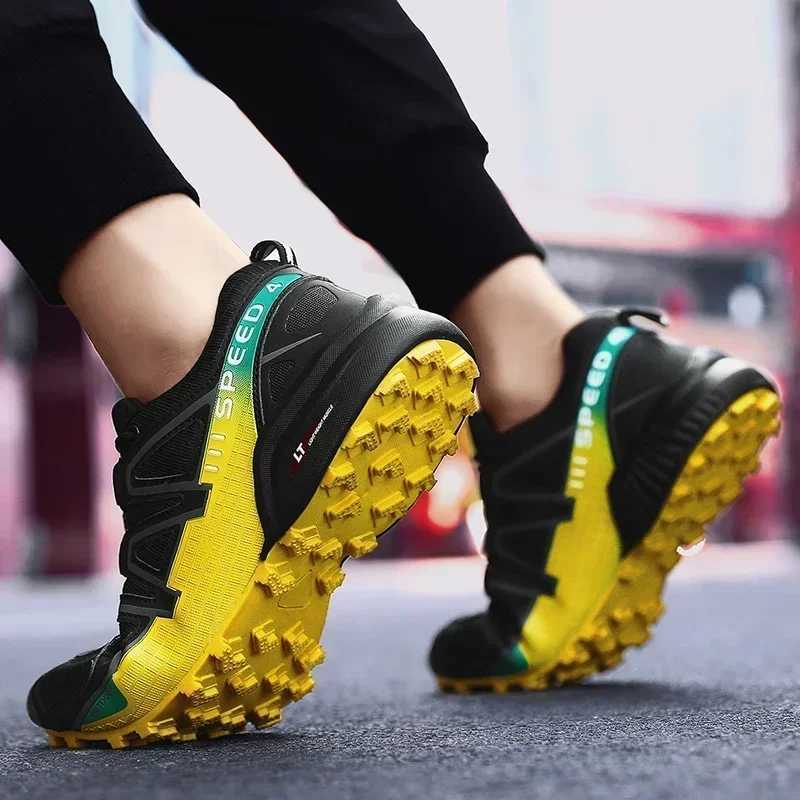 Mens off-road sports shoes mens high-quality outdoor hiking shoes off-road running speed mens sports shoes anti slip cycling sports shoes Z250319