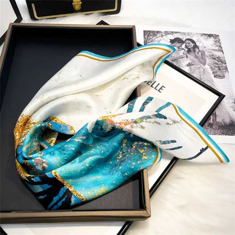 Fashionable 100% genuine silk scarf womens shAWl new neck hair Fem shAWl headscarf Bandana X250319