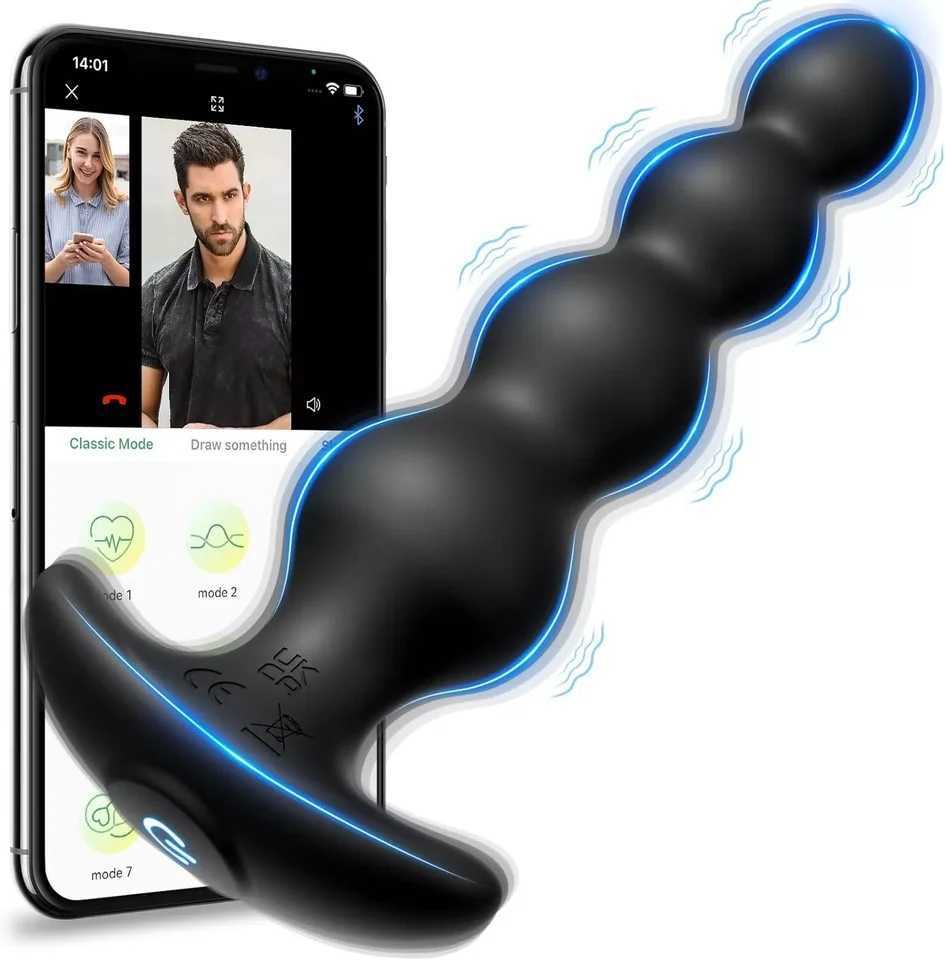 Application control anal vibrator male prostate massager wireless Bluetooth hip plug vibration adult sex toy W250319