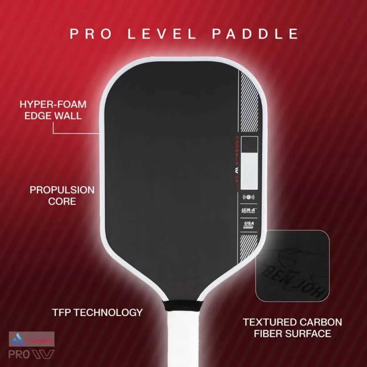 2025 Perseus 4th Generation Player Edition 16MM Pickleball Paddle USAPA Approved 4th Generation Propulsion Core Carbon Surface M250319