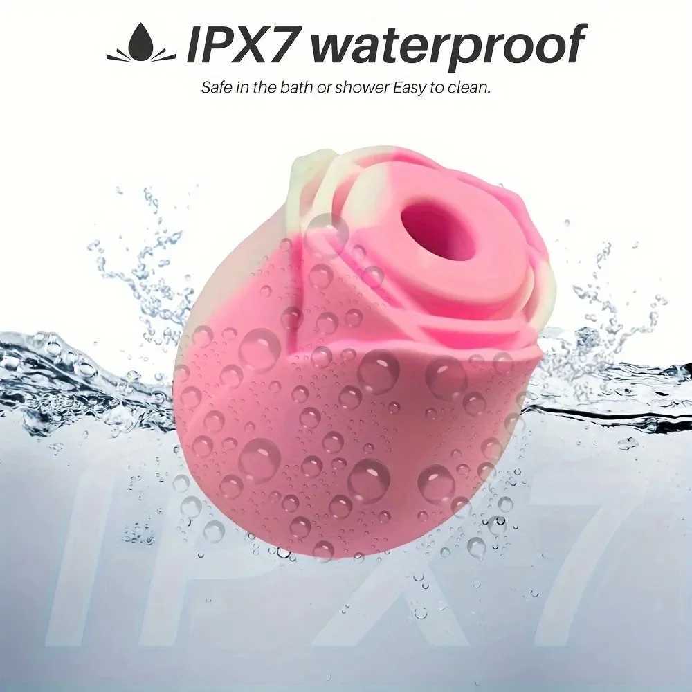 Gradient Rose Breast Suction Vibrator Nipples Clitoris Vacuum Suction Cup Stimulator Female Sex Toys Adult Products Vibrator W250319