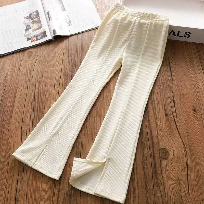 Summer Womens Childrens Ice Silk Pants 2024 New Bell Bottom Weight Loss Side Seam Bell Bottom Childrens Mosquito Resistant PantsT250318
