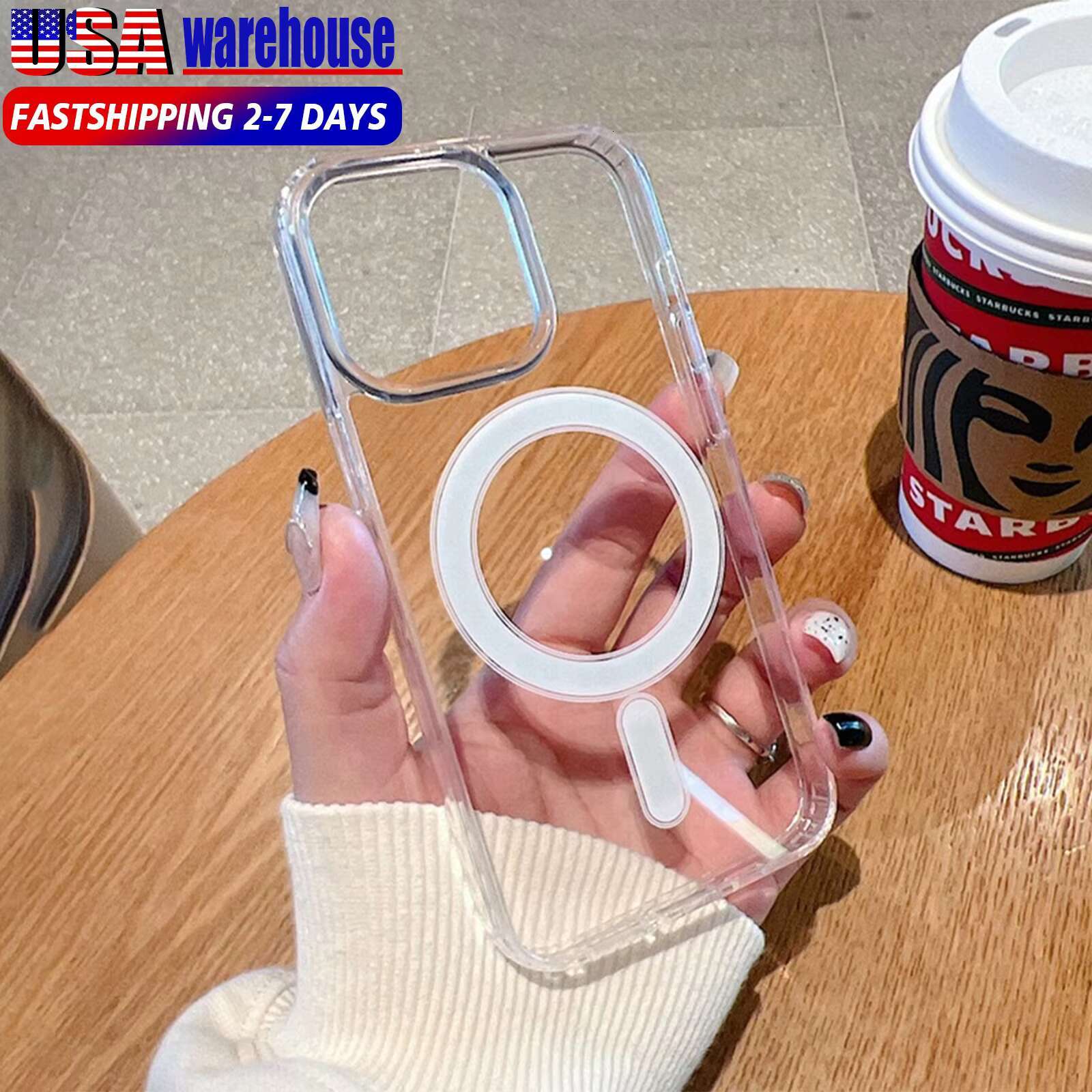 Original Clear Transparent Shockproof for iphone 16 15 14 13 Pro Max Ultra Plus Magnetic Mobile Phone Case Accessories
