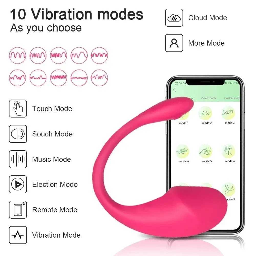 Wireless Bluetooth application vibrator female wearable vibration tactile stimulator G-spot massager female adult toy W250319
