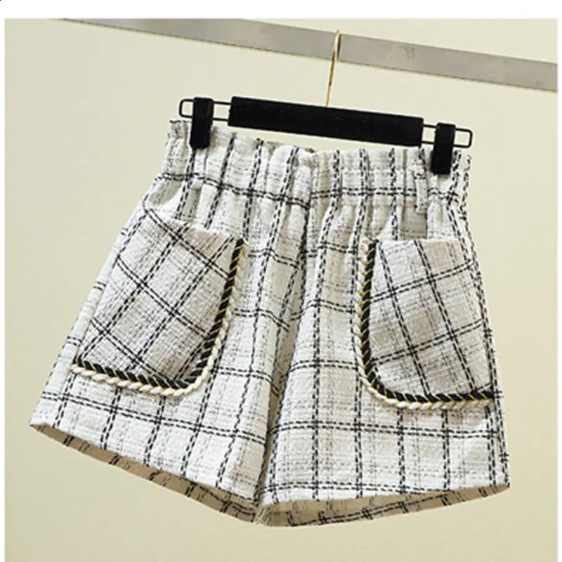 Spring Girls Fashion Plaid Shorts Baby Kids Children Clothes 100-160cm 250319