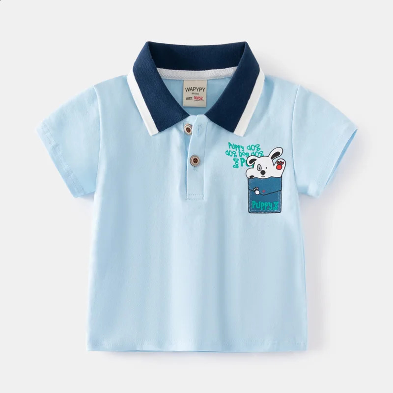 Children Clothes Summer Cotton Polo Shirts Short Sleeve Dinosaur Toddler Boy Polos T Shirt Baby born 3 to 6 9 12 18 24 Months 250319