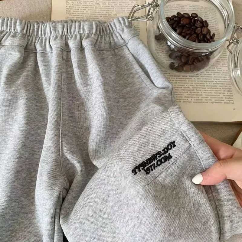 Autumn Kids Boys Casual Sports Pants Solid Letter Sports Trouser Spring Thin Ankle Length Harem Pants 3+y Childrens ClothingT250318