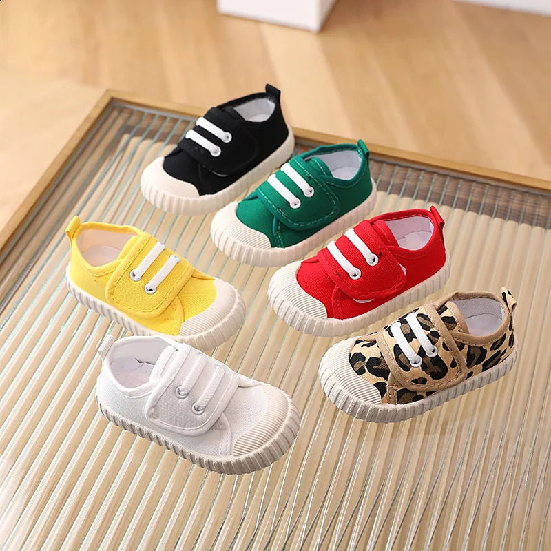 Children Solid Color Canvas Shoes Boys Outside Sneakers Autumn Casual Kids Shoes Toddler Girls Flat Sports Running Shoes CSH1348 250319