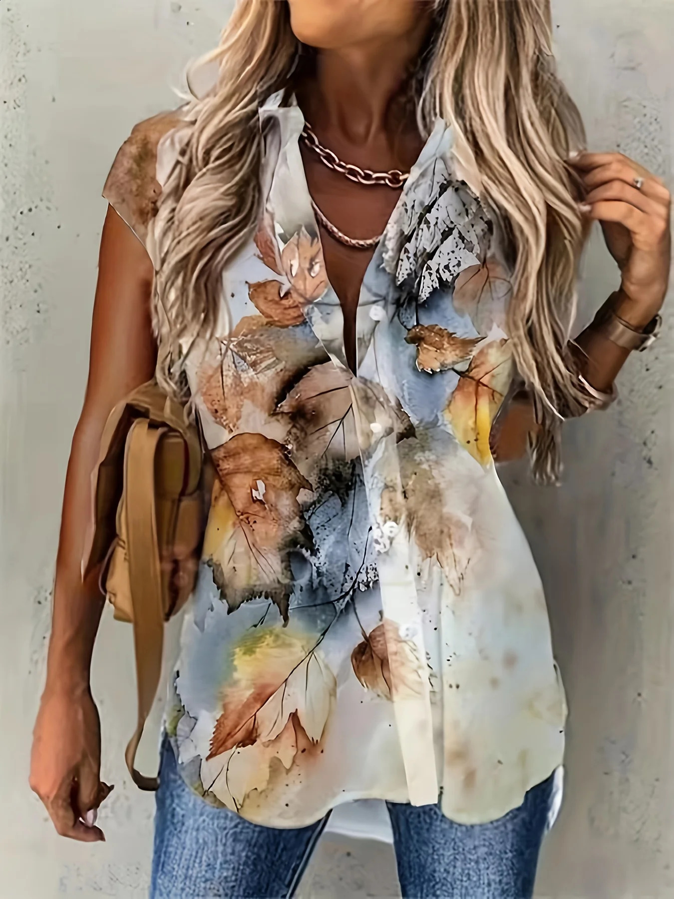 Plus Size Elegant Shirt Women Fashion Temperament Blouse Casual 250319