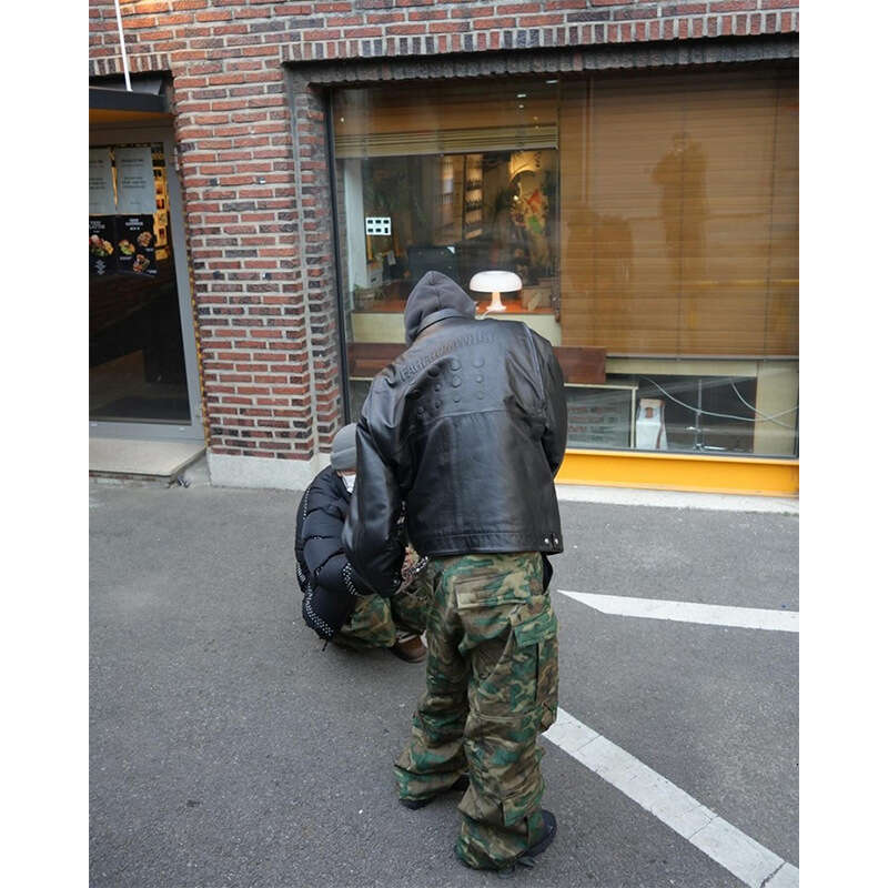VIBE American camouflage multi pocket tactical paratrooper functional straight tube workwear pants men's trendy brand