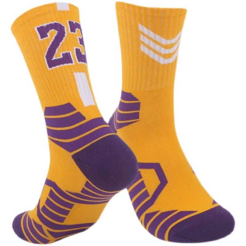 3pcs Athletic Basketball Crew Socks Non-Slip Cushioned Sport Socks for Men in Gift Box X250319