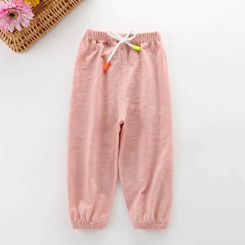 Leisure childrens mosquito net harem pants summer thin baby boys and girls soft loose cotton pants solid color Trouser childrens clothing 0-5 YT250318