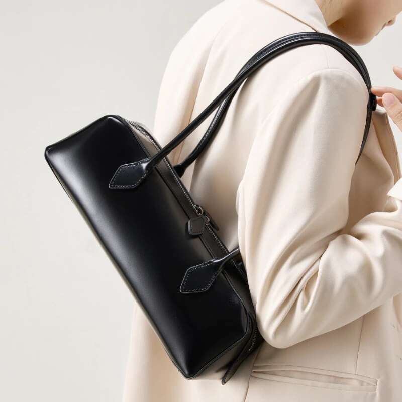 Hifashion Genuine Leather Underarm Shoulder Bags For Women 2025 Designer Top Handle Tote Purses Sausage Ladies Handbags