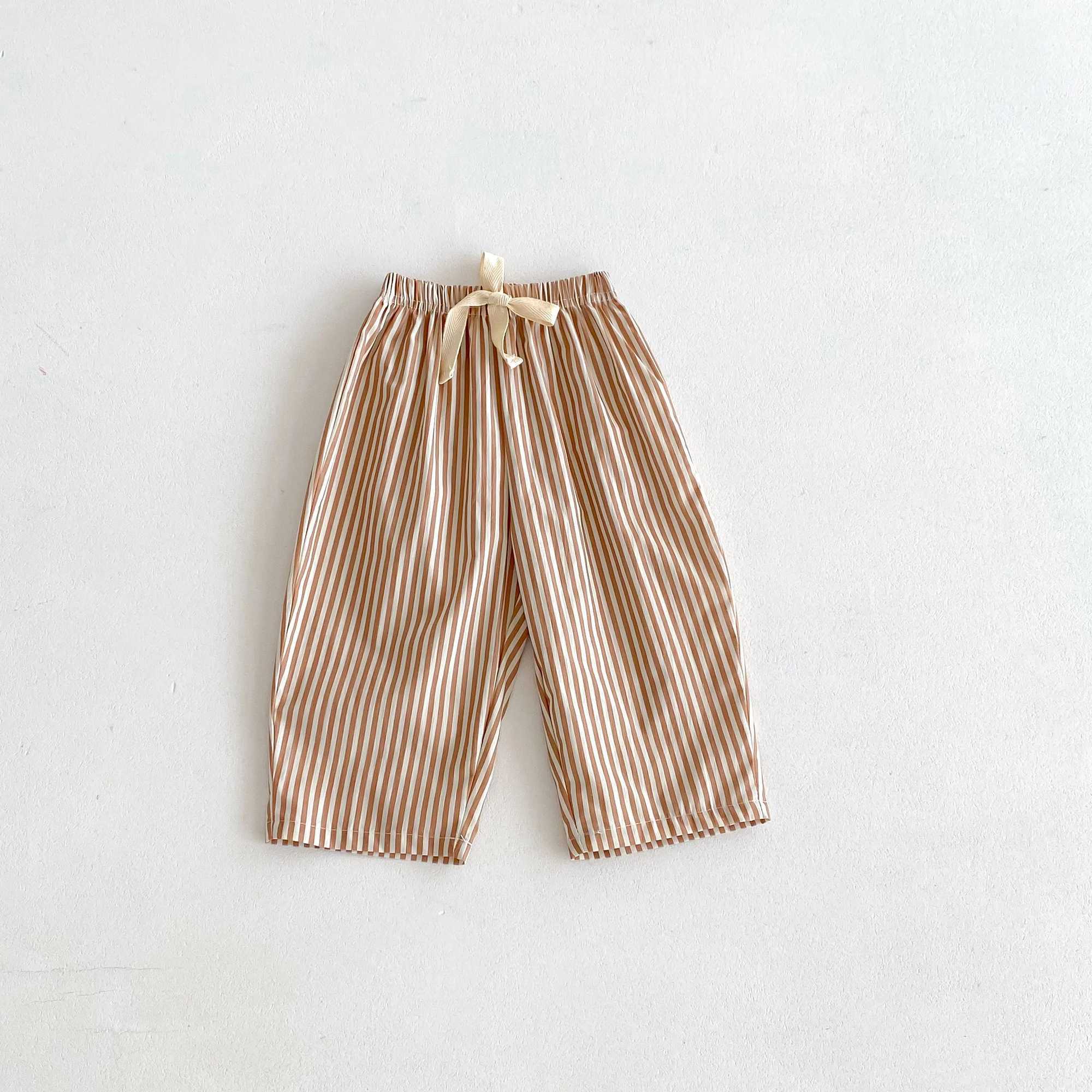 Fashion Striped Trousers For Childrens Clothes Summer Thin Loose Casual Kids Harem Pants Toddler Costume Boys Girls Long PantsT250318