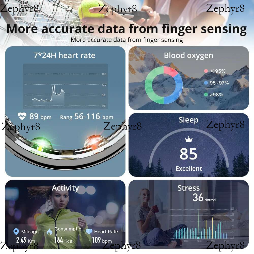 2025 New model COLMI R10 Smart Ring with Charging Case for Men Women, Health and Sleep Monitor, 5ATM Waterproof, Multi-sport Mode