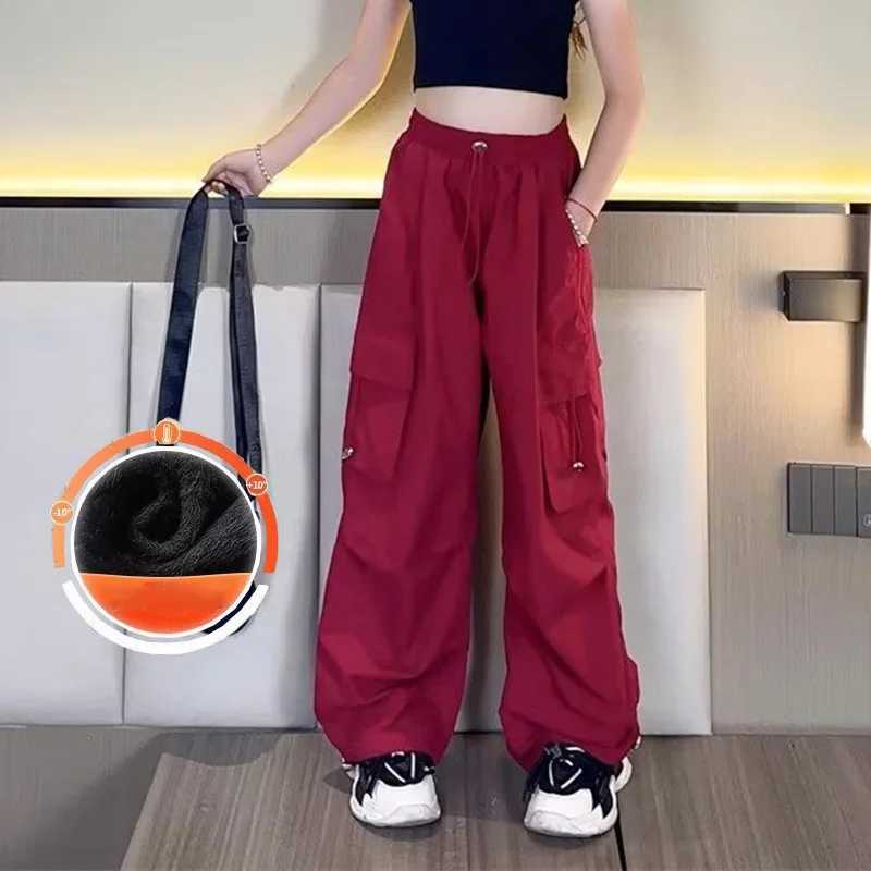 Product pants autumn 5-13 years Korean girls pocket loose fashion street clothing childrens outdoor clothingT250318