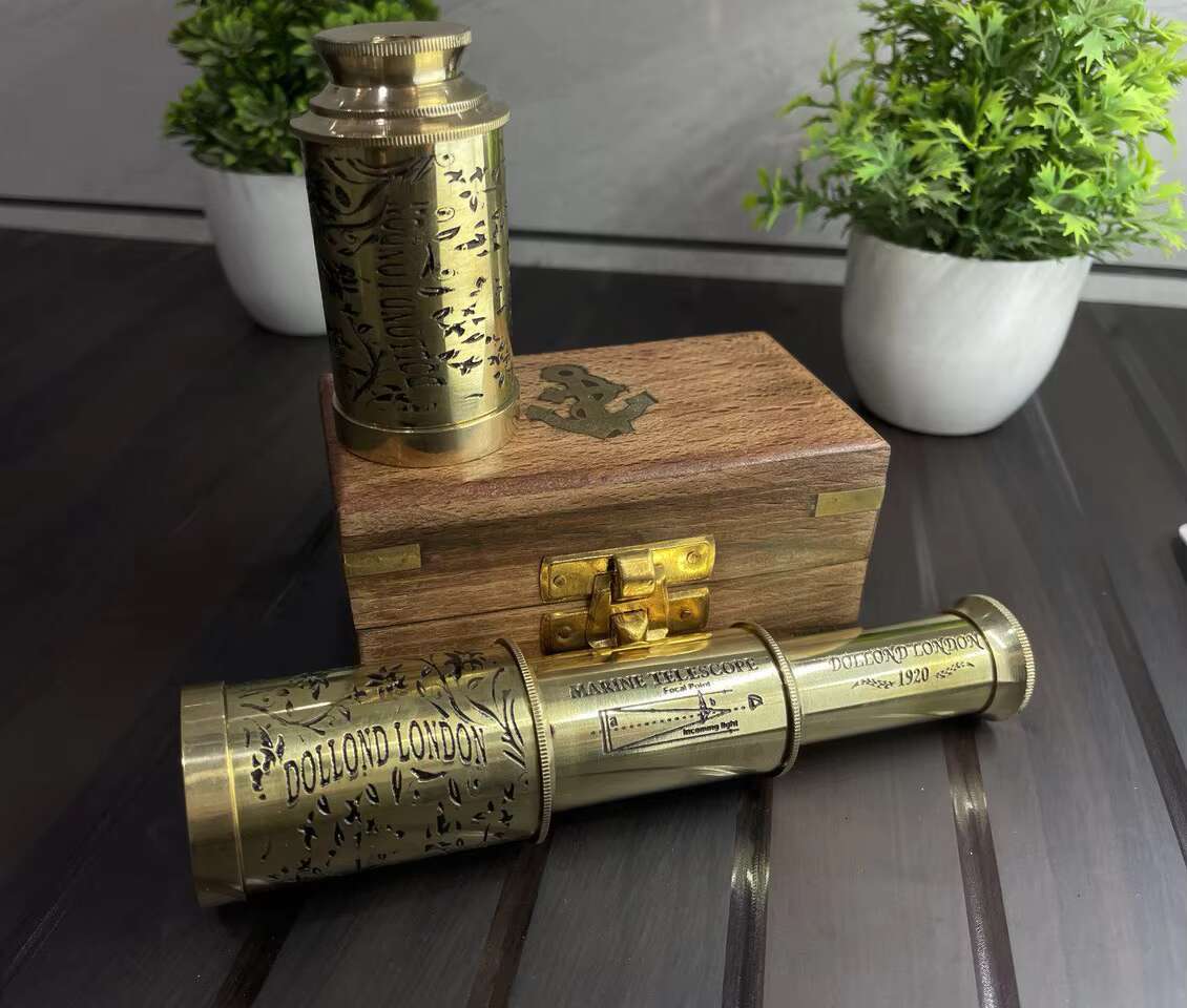 New maritime Telescope SpyGlass In Wooden box Handmade pointing promotion gift corporate Personalized