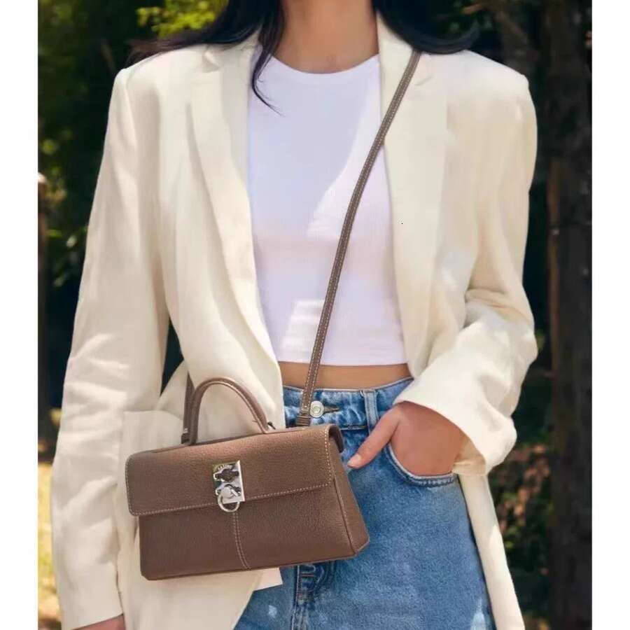 Light Luxury CF Small Stancewallet Handheld Briefcase Classic Cowhide Commuting One Shoulder Crossbody Bag
